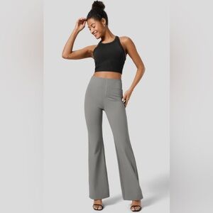 Halara Flex High Waisted Back Side Pocket Slight Flare Casual Work Pants Size MP